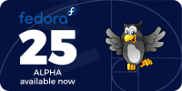 Fedora 25 alpha banner by gnokii