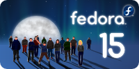 Fedora 15 release banner.