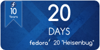 SVG source Fedora 20 counter banner by NiteshNarayanLal