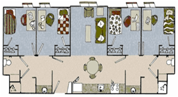 floor plan for alpine village on-campus apartments