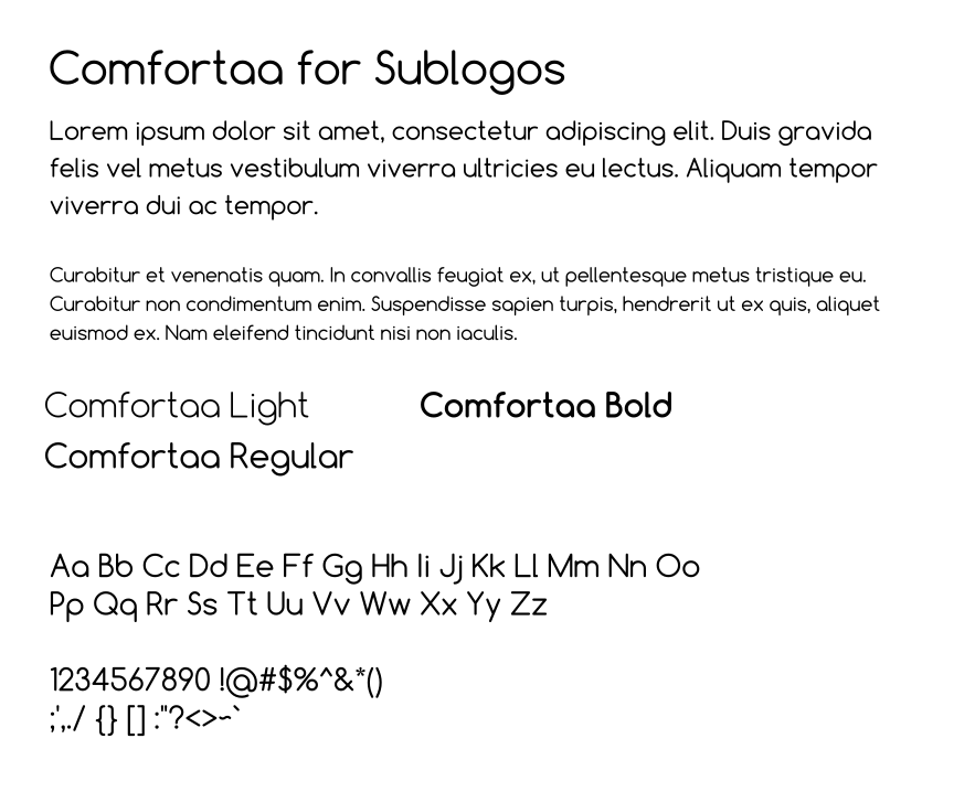 Comfortaa font sample