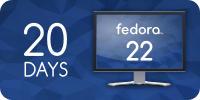 Fedora 22 countdown banner by gnokii