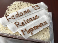 Fedora 23 Release cake in Myanmar