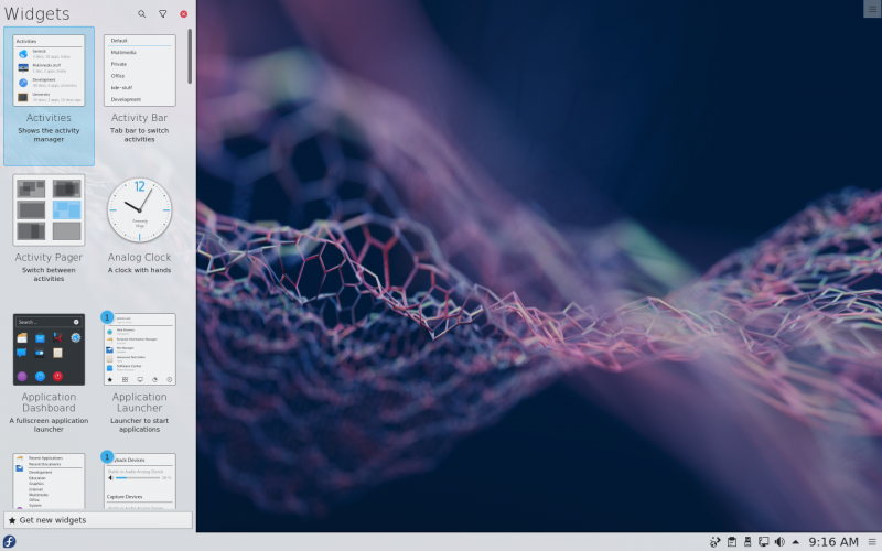 File:KDE fedora29 Widgets.png