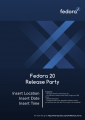 Fedora 20 release party poster.