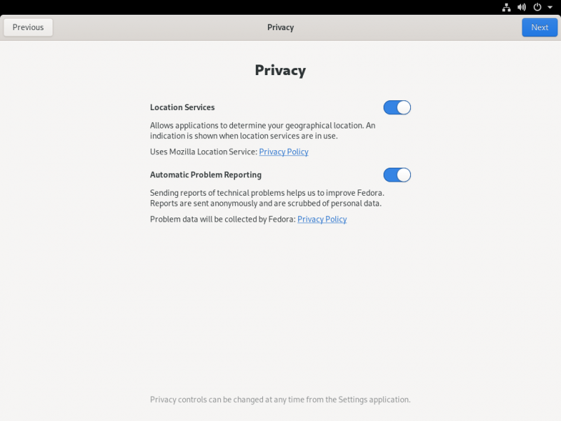 File:Anaconda Fedora32 Privacy Settings.png
