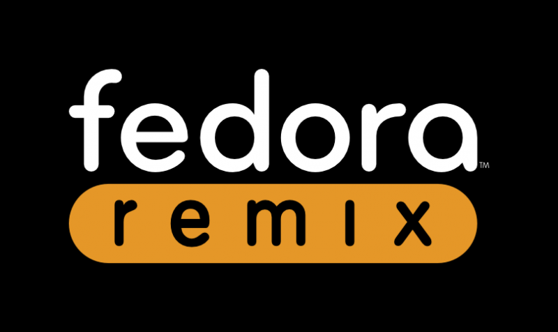 File:Fedora remix orange blackbackground.png