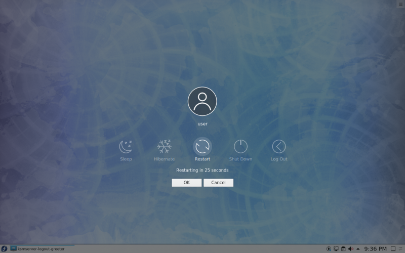 File:KDE Fedora31 Leave.png
