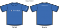 B-2 I (f) Freedom t-shirt in blue