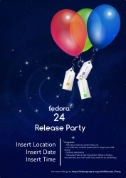 Fedora 24 Release Party Poster by User:Gnokii - SVG source